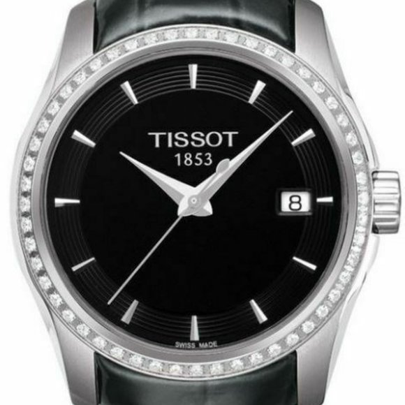Tissot Couturier 32mm Steel Black Dial Diamond Ladies Watch T035.210.66.051.00 main image 4